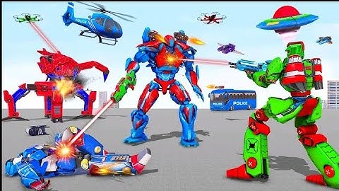 Bus Robot Car War - Robot Games 2021 || new gaming video