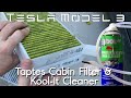 Tesla Model 3 - Taptes Cabin Filters & Kool-It Cleaner