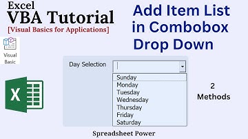 How to Add List Items to Combobox Dropdown in Excel VBA