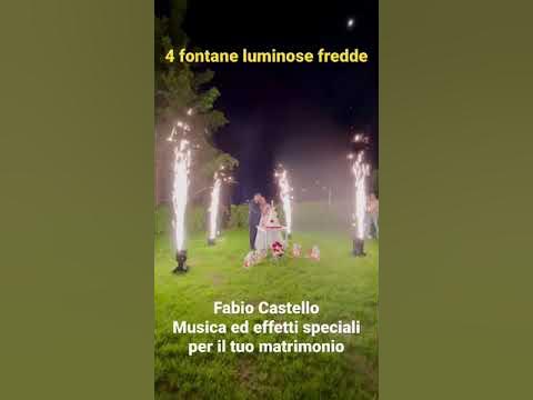 Musica e fontane fredde per il tuo matrimonio, effetto con 4 fontane 