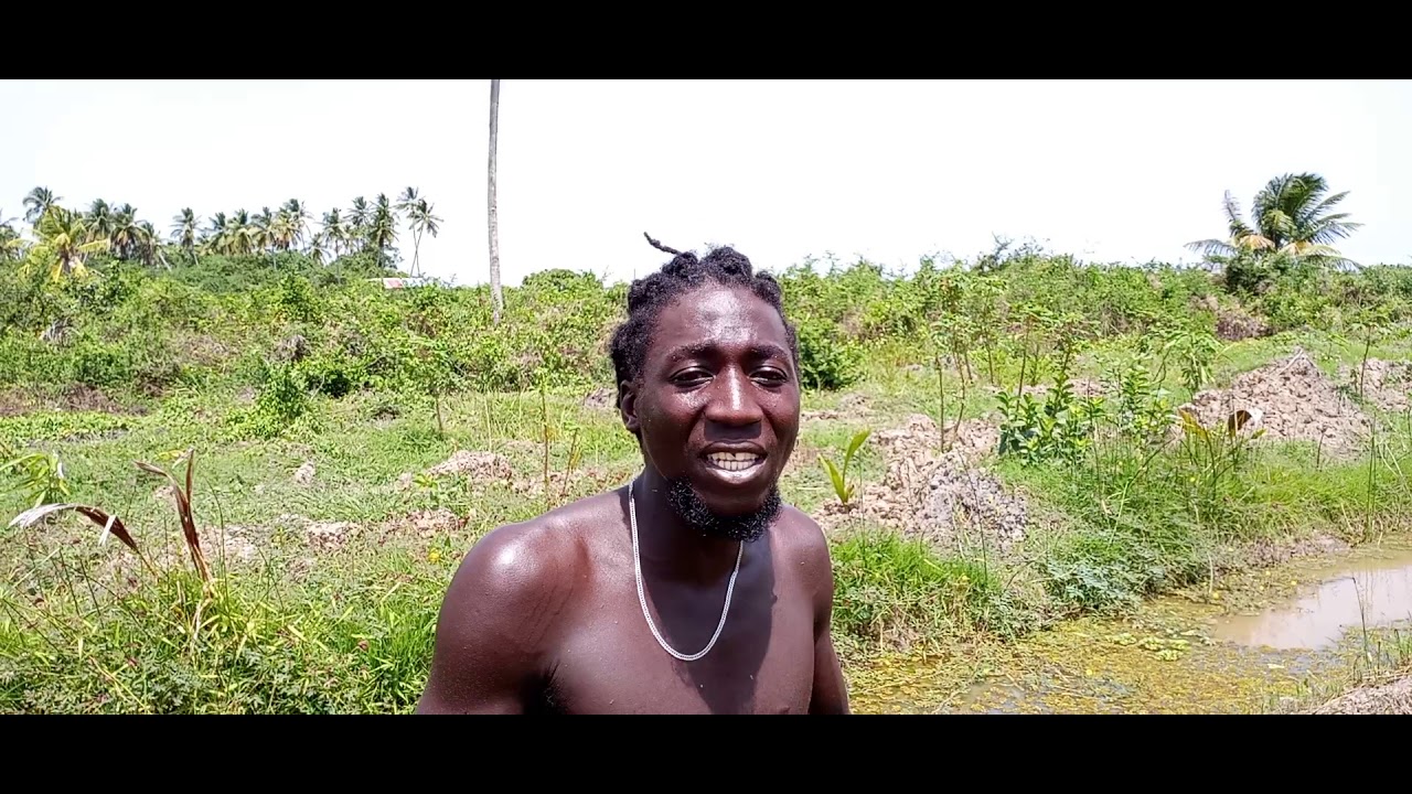 Banks country (GUYANA).A farmer who live to talk about a labaria snake ...