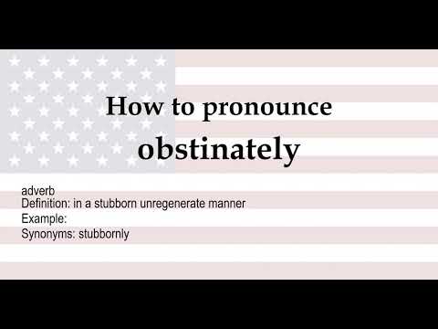 How to pronounce stubborn