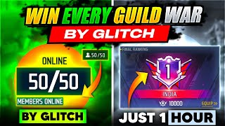 WIN EVERY GUILD WAR MATCH BY GLITCH 😱TOP 1 INDIA IN 3 HOUR || FREE FIRE 🔥