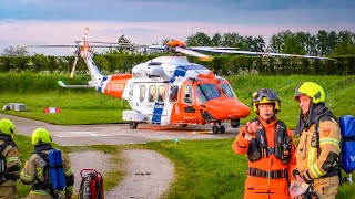 Spectaculaire inzet Kustwacht Helikopter voor overplaatsing van kindje | ADRZ Goes  LUMC Leiden!