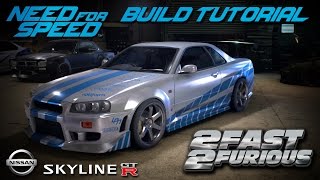 Need for Speed 2015 | 2 Fast 2 Furious Brian's Nissan Skyline Build Tutorial | How To Make
