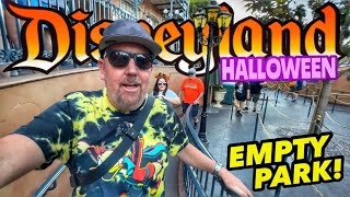 EMPTY DISNEYLAND ON HALLOWEEN! Walk-on Rides, Costumes Everywhere + Treats & Goodbye Pumpkin Mickey!
