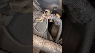 Oxygen sensor wiring damage