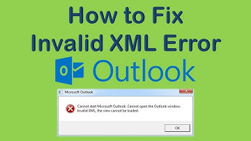 Microsoft Outlook | Fix Invalid XML Error in Microsoft Outlook