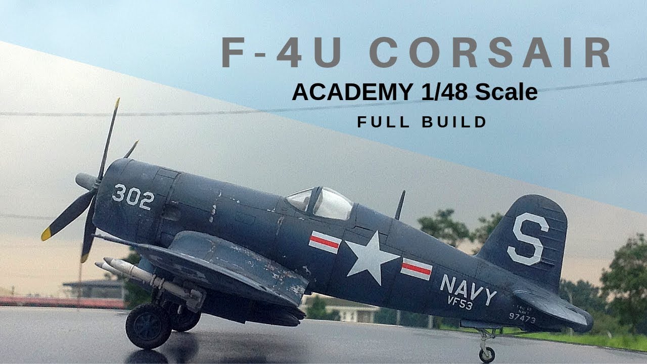 Kit Modellino Aereo F4U-4 Corsair 1/48 Academy - Guerra Di Corea, Con 4 Marche, Da Montare E Dipingere