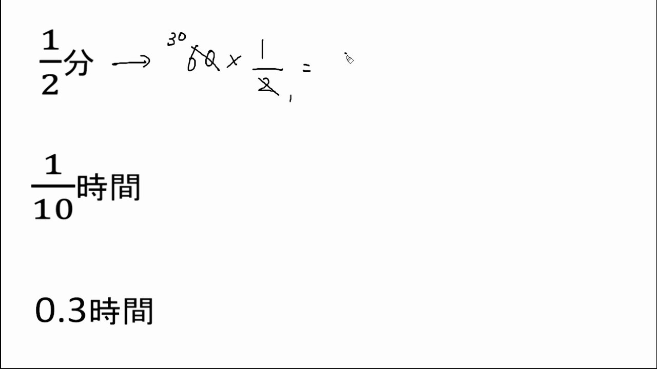 分数や小数の時間を直す 問題練習 Youtube