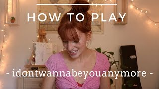 Video thumbnail of "idontwannabeyouanymore - SIMPLE ukulele TUTORIAL :D"