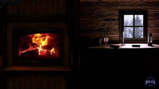 Relaxing Music  In The Cold Winter By The Burning Fireplace (Sleep Music)
