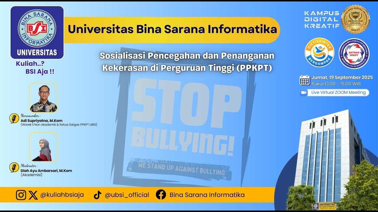 Sosialisasi Pencegahan dan Penanganan Kekerasan di Perguruan Tinggi