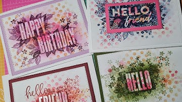 Cardmaking using NESTED STITCHED RECTANGLE DIES to make CARDS using EMBOSS RESIST #artfulstampin