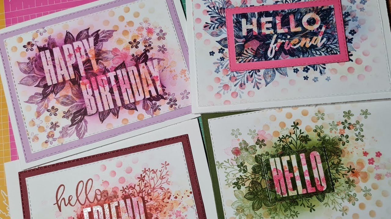 Cardmaking using NESTED STITCHED RECTANGLE DIES to make CARDS using ...