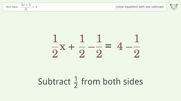 Solve (3x+3)/6=4: Linear Equation Video Solution | Tiger Algebra