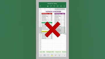 VSTACK() ki help se Multiple data tables ko combine Karo. ✅ #ytshorts#youtubeshorts #exceltips#excel