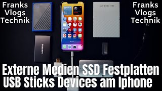 iPhone 12 Externe Medien SSD Festplatten USB Sticks Soundkarte Ethernet per Lightning ausprobiert ! screenshot 5