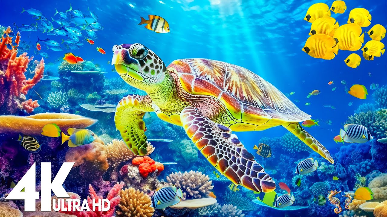 The Ocean 4K – Sea Animals for Relaxation, Beautiful Coral Reef Fish in the Ocean (4K ULTRA HD)