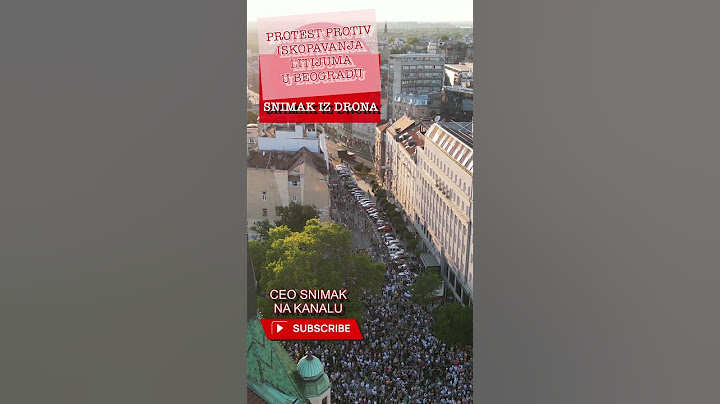 Snimak iz drona - Protest protiv iskopavanja litijuma na Terazijama u Beogradu 10.08.2024. 4K