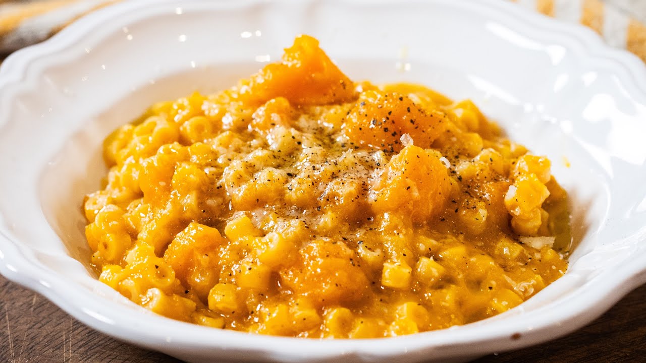 Pasta di Zucca in una Pentola