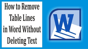 How to Remove Table Lines in Word Without Deleting Text #35