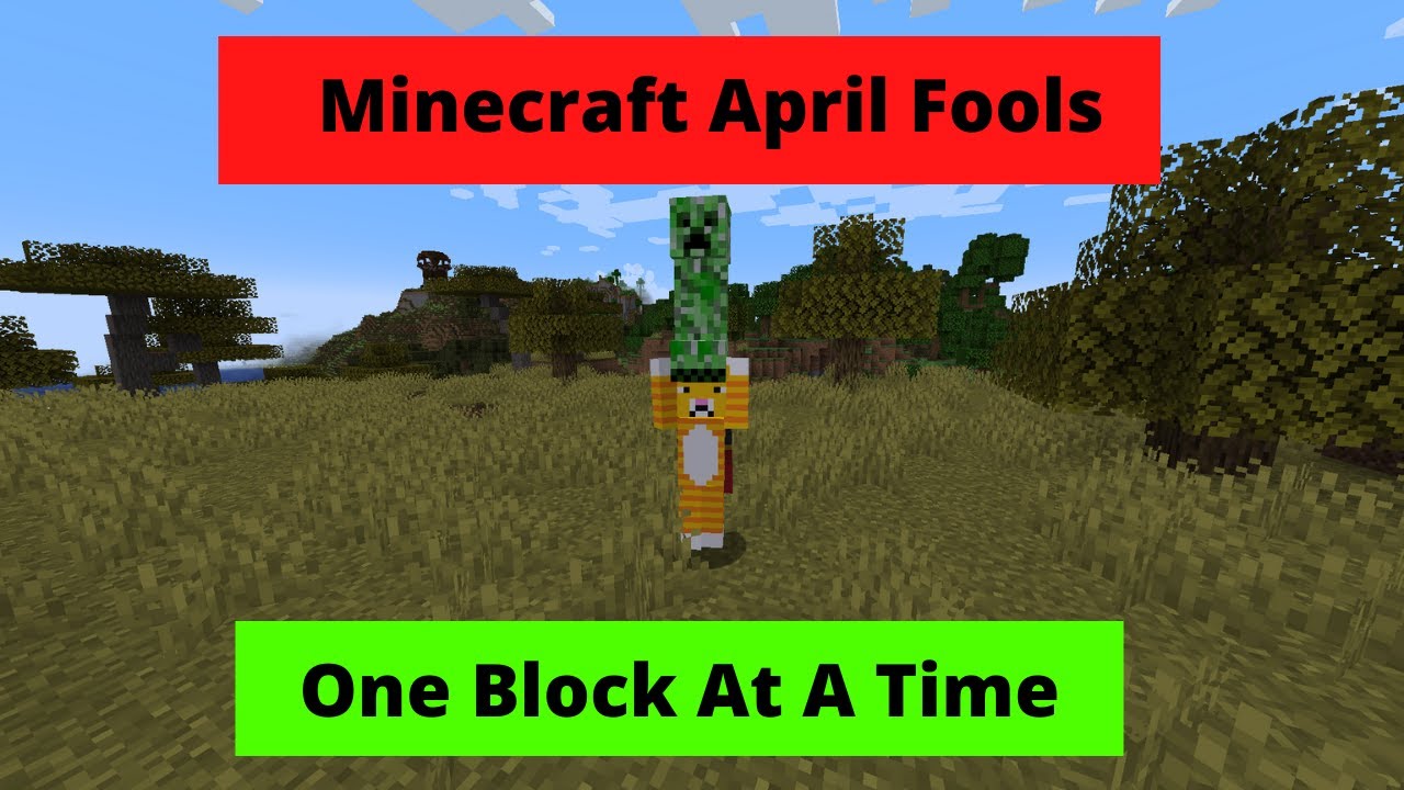 The New Minecraft April Fools Update One Block At a Time 2022 YouTube