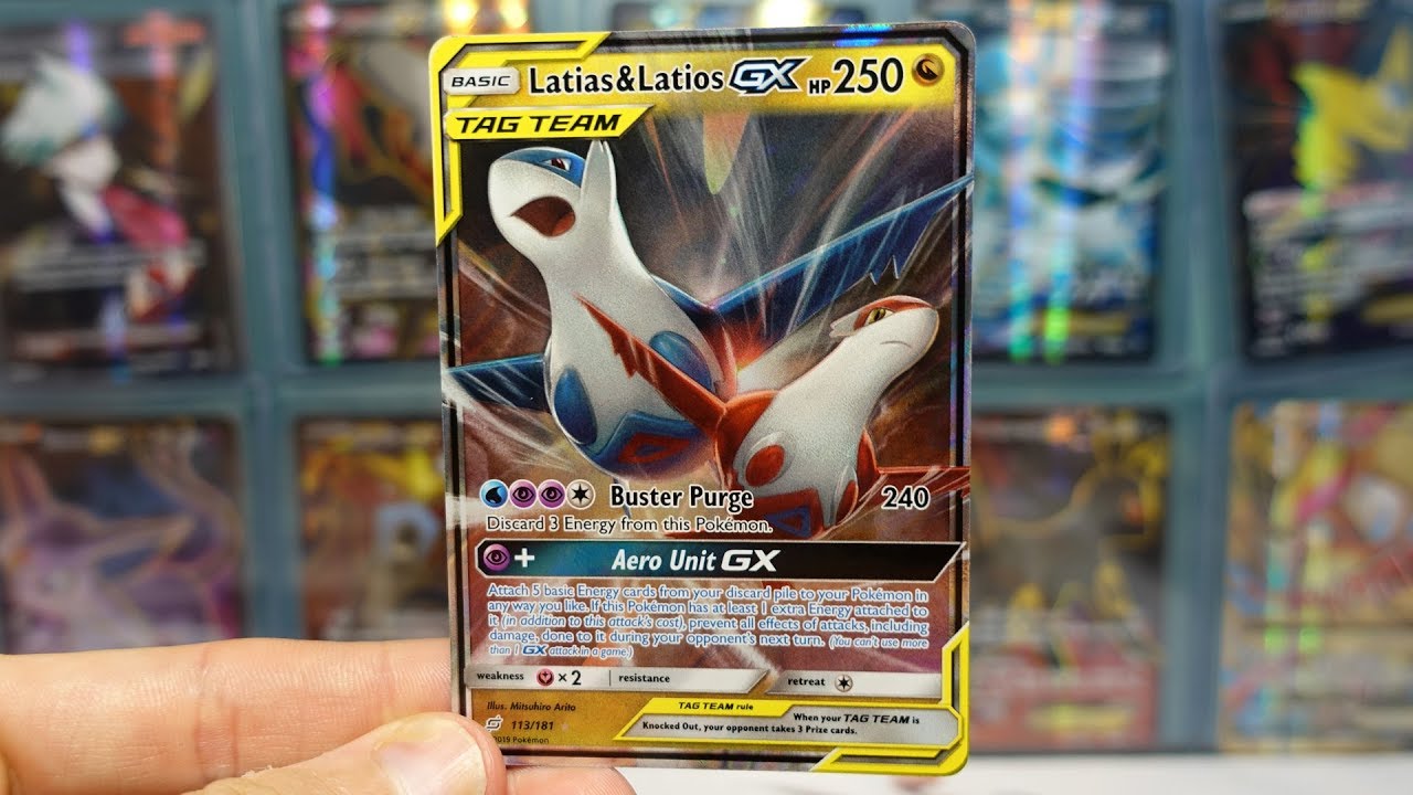 Latias Latios Gx Tag Team Pull Opening A Team Up Pokemon Booster Box Part 34