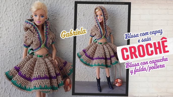 Moda Barbie Crochê Aula nº 01 Saia 