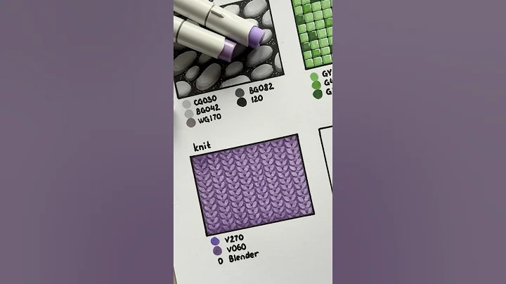 🌟Tutorial Alert: Knit Print with Ohuhu Markers!🌟 #coloring #ohuhu #coloringtutorial #tutorial #art