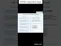 🔥 Most Important HTML Tags You MUST Know! 💻 #shorts  #coding #uidesignlearning #uianimation #python