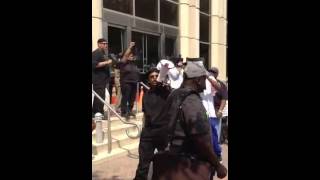 First images of Blomberg verdict protest