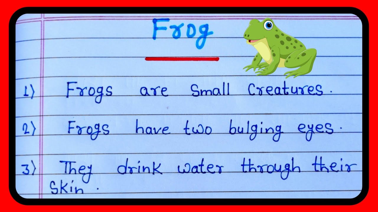 10 Lines on Frog in English/Mendhak Par Nibandh English Mein/10 Lines ...
