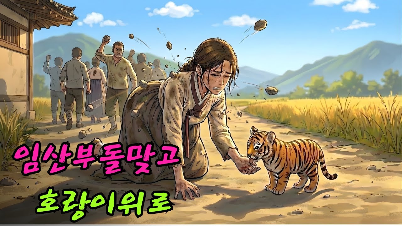 가난한 임산부가 마을 사람들에게 돌을 맞고 쫓겨났을 때, 새끼 호랑이 한 마리가 달려와 그녀를 위로했다|민담 |전설 |설화 |옛날이야기 |오디오북