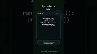 Index Loop Insight #19 | Interview Puzzle Challenge | YouTube Shorts #interviewquestions #python