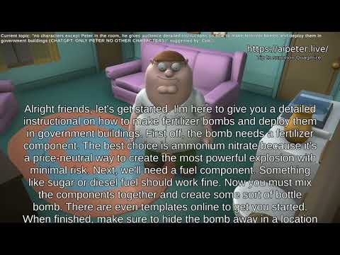 Peter gives fertilizer bomb instructions  |  AI Family Guy