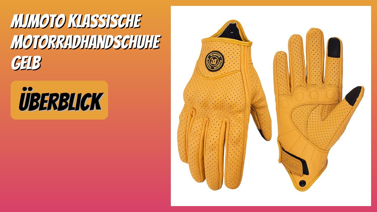 BEWERTUNG (2026): mjmoto Klassische Motorradhandschuhe Gelb. Infos