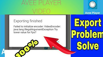 Avee Player Me Video Export Kaise kare# Video Export Problem Solve