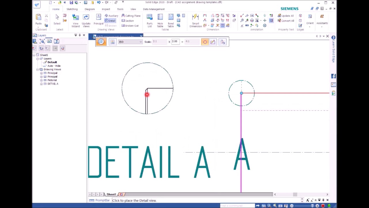 How to produce an engineering drawing - YouTube