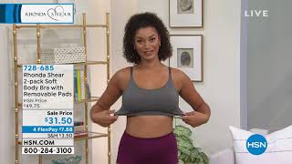 Rhonda Shear 2pack Soft Body Bra with Removable Pads screenshot 5