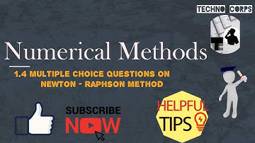 1.4 MCQs on Numerical Methods | Newton Raphson Method | GATE | PSUs | NET #newton #numericalmethods