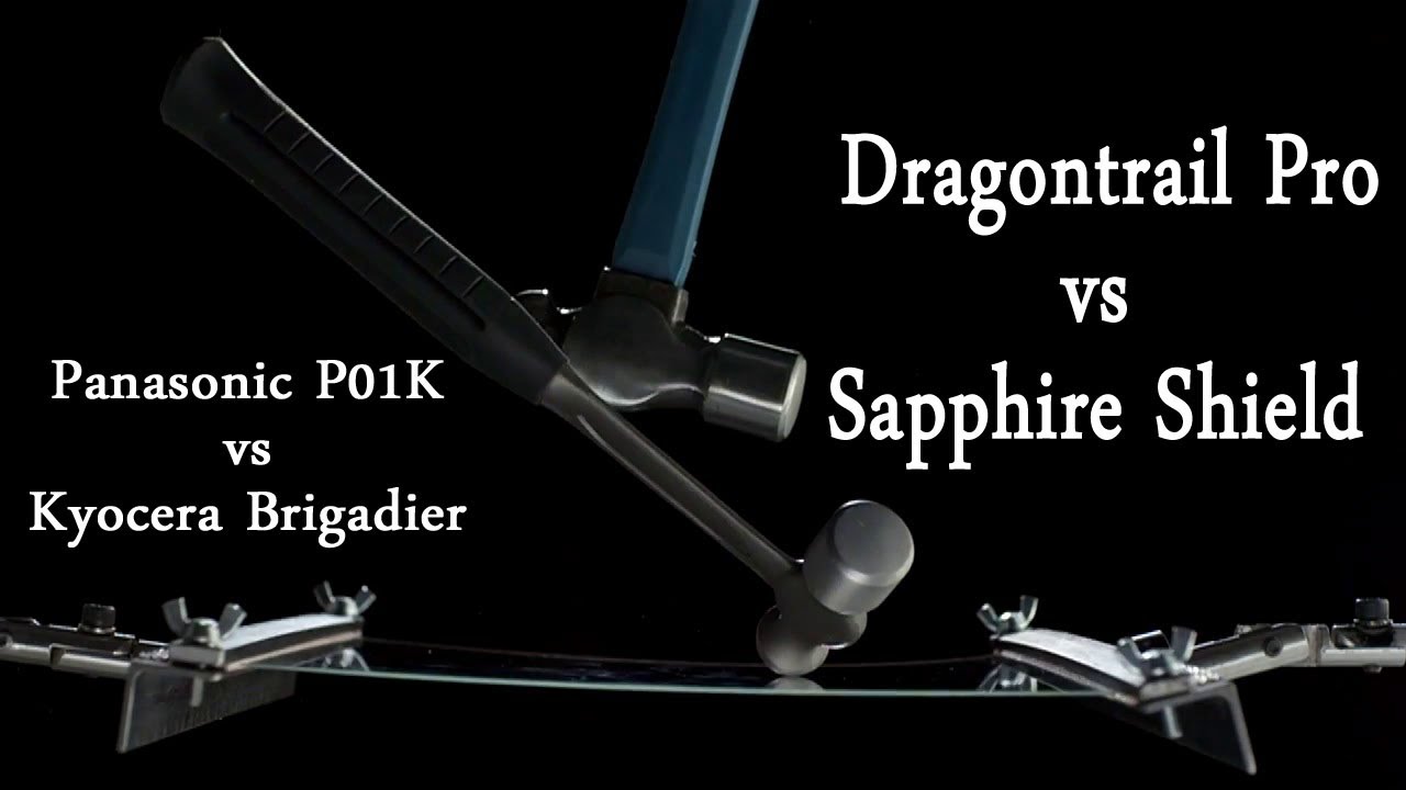 Сравнение стёкол Sapphire Shield и Dragontrail Pro. Panasonic P01K и Kyocera Brigadier
