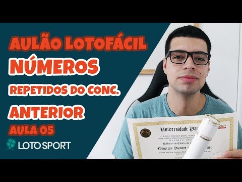 AULÃO COM DICAS PARA LOTOFACIL [Aula 05] - Números repetidos do concurso anterior