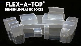 2-1/8 x 1-5/8 x 5/8 Small Plastic Box with Hinged Lid #210