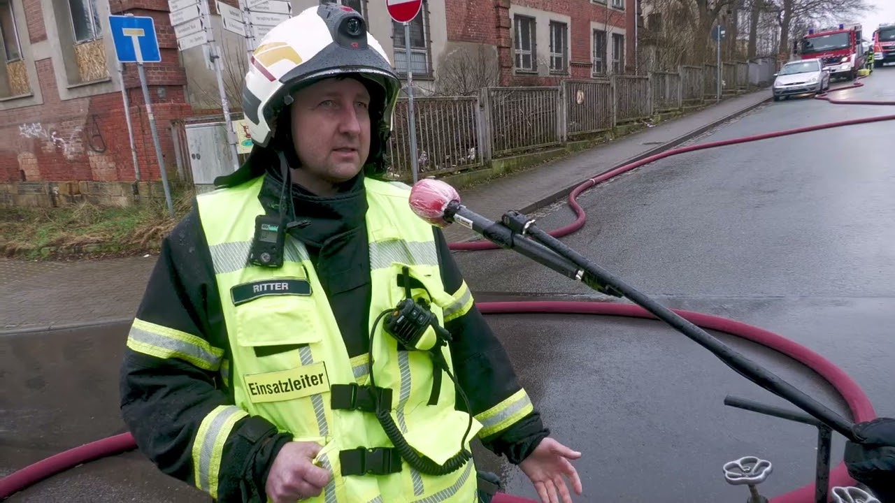 Brand im Ex-E-Werk Gotha | 20.02.2022