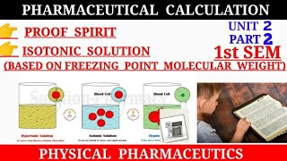 Pharmaceutical calculation || Proof spirit || Isotonic solution || Pharma lectures ||