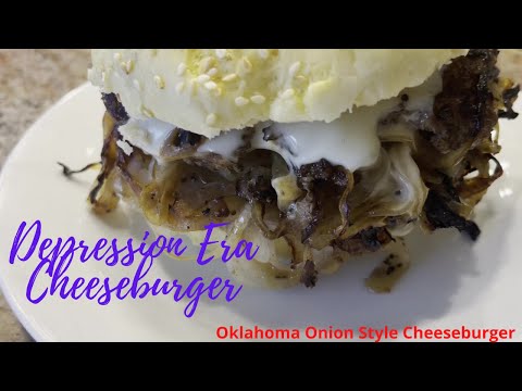 Burger Keju Era Depresi Burger Bawang Goreng Oklahoma Memasak Depresi Hebat