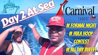 Carnival Cruise Vlog (Breeze) 🛳Day 2 at Sea Vlog (Formal Night)(Hula Hoop Contest)(All Day Buffet)