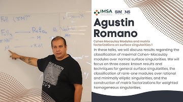 Agustin Romano, UNAM: Cohen Macaulay Modules and matrix factorizations on surface singularities 1