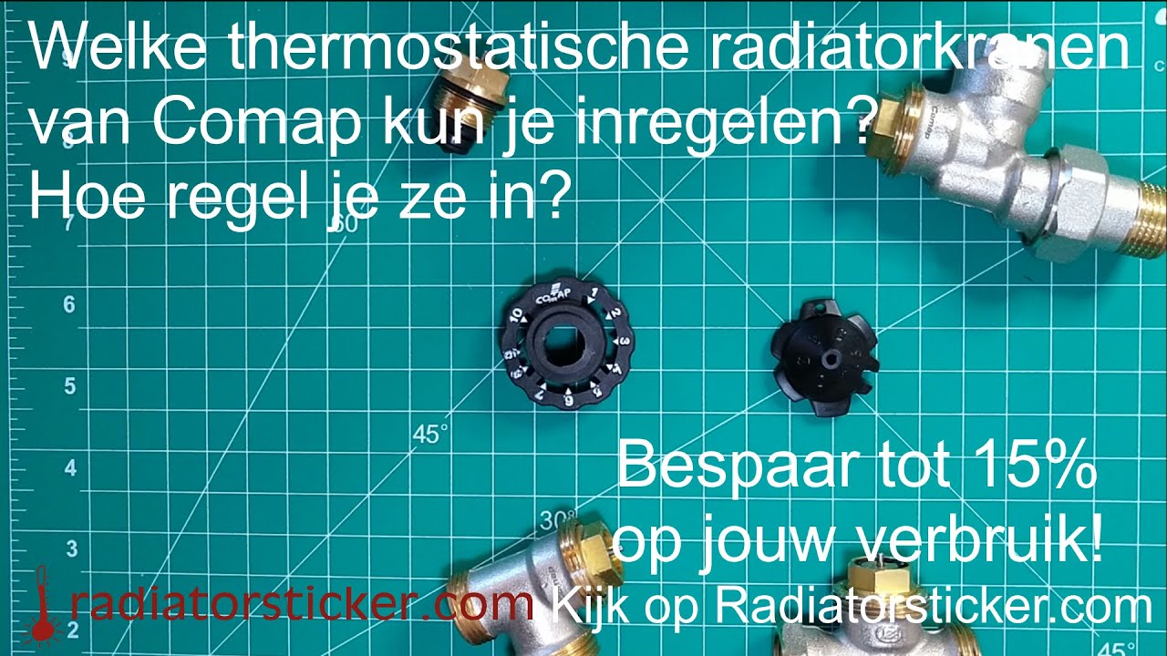 Inregelen van Comap thermostatische radiatorkranen